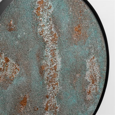 Dekorenzo Oksit Görünümlü El Boyaması Metal Duvar Tablosu 40 cm | Yeni Ev Hediyesi Rölyef Heykel