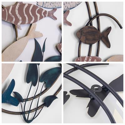 Okyanus Metal Duvar Tablosu | Modern Balık Temalı Metal Duvar Dekoru | Ev Ofis Otel Duvar Süsü 