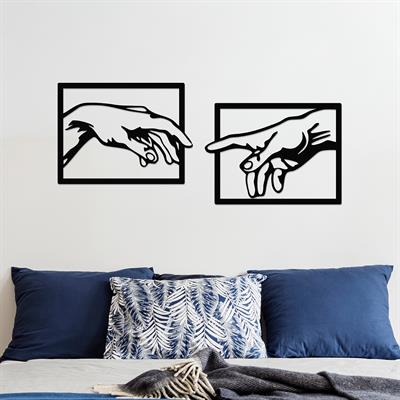 Divine Touch Metal Duvar Tablosu | Creazione di Adamo El Detayı Temalı Sanatsal Duvar Dekoru