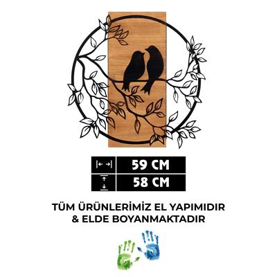 Doğanın Romantizmi Ahşap ve Metal Duvar Dekoru, Doğa Temalı, Dekorasyon Yaprak Figürü, Ev Ofis Otel Duvar Tablosu