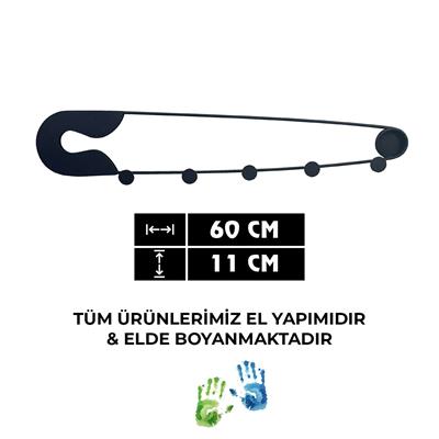 Firkete Siyah Modern Duvar Askısı – Dekoratif Metal Kıyafet Askısı, Kapı Duvar Askılığı, Oteller İçin Modern Askılık, Dekoratif Yatak Odası Askısı