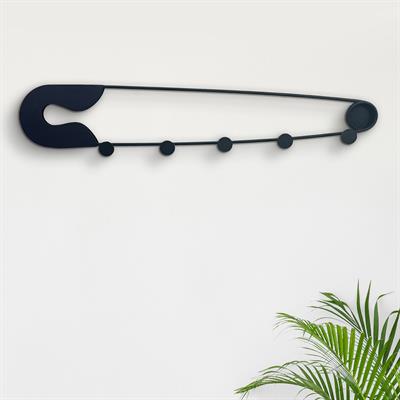 Firkete Siyah Modern Duvar Askısı – Dekoratif Metal Kıyafet Askısı, Kapı Duvar Askılığı, Oteller İçin Modern Askılık, Dekoratif Yatak Odası Askısı