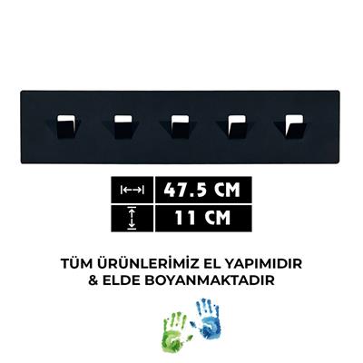 Harmoni Dekoratif Metal Duvar Askısı - Rustik Metal Askılık, Dekoratif Anahtar Askısı, Ev Ofis Otel İçin Modern Askı, Kapı Duvar Askılığı