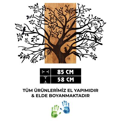 Hayal Ağacı - Ahşap ve Metal Duvar Dekoru – Ofis, Otel, Cafe Duvar Süsü, Doğa Temalı Ev Dekoru, Dekoratif Metal Tablo