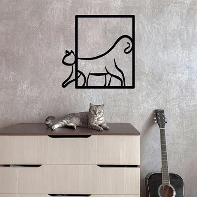 Kedi Figürlü Metal Duvar Tablosu | Modern, Sevimli ve Dekoratif Duvar Aksesuarı