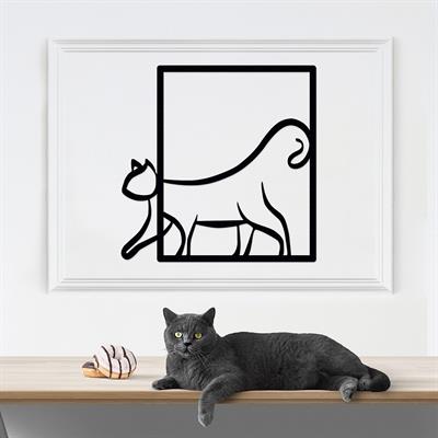 Kedi Figürlü Metal Duvar Tablosu | Modern, Sevimli ve Dekoratif Duvar Aksesuarı