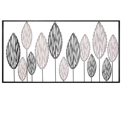Leaves Metal Duvar Dekoru, Salon Duvar Süsü, Ev Ofis Otel Duvar Tablosu, Modern Duvar Sanatı