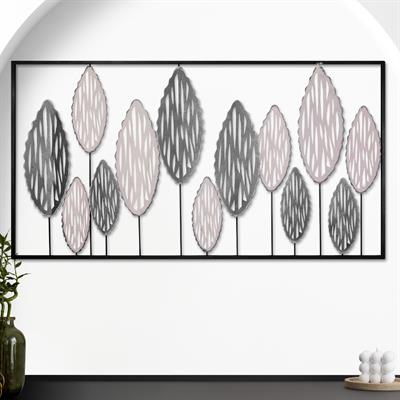 Leaves Metal Duvar Dekoru, Salon Duvar Süsü, Ev Ofis Otel Duvar Tablosu, Modern Duvar Sanatı