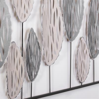 Leaves Metal Duvar Dekoru, Salon Duvar Süsü, Ev Ofis Otel Duvar Tablosu, Modern Duvar Sanatı