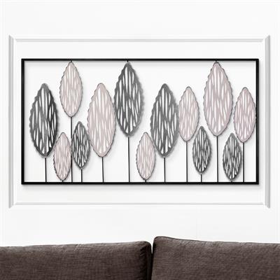 Leaves Metal Duvar Dekoru, Salon Duvar Süsü, Ev Ofis Otel Duvar Tablosu, Modern Duvar Sanatı