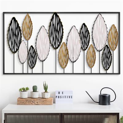 Leaves Metal Duvar Tablosu – Modern Yaprak Desenli Metal Duvar Dekoru | Ev, Ofis, Otel İçin