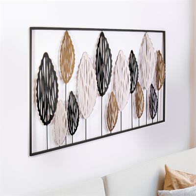 Leaves Metal Duvar Tablosu – Modern Yaprak Desenli Metal Duvar Dekoru | Ev, Ofis, Otel İçin