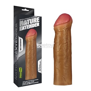 Lovetoy Nature 5 cm Dolgulu Penis Kılıfı Uzatmalı Silikon Kılıf Melez (Ürün kodu: LK645)