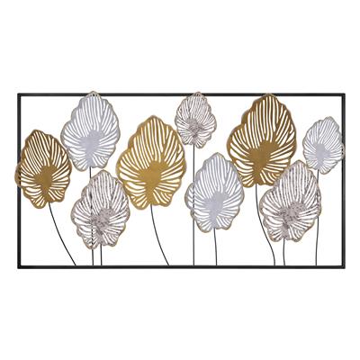 Melo Metal Duvar Tablosu – Modern Yaprak Temalı Dekorasyon, Yazlık Ev Süsleri, Pastel Tonlar Duvar Panosu