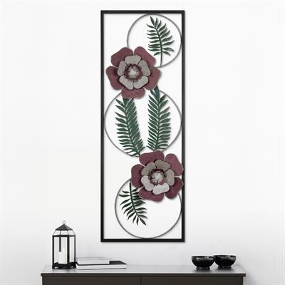 Menguen Metal Duvar Tablosu – Ev Ofis Duvar Panosu, Çiçekli Duvar Dekoru, Antre Duvar Süsü