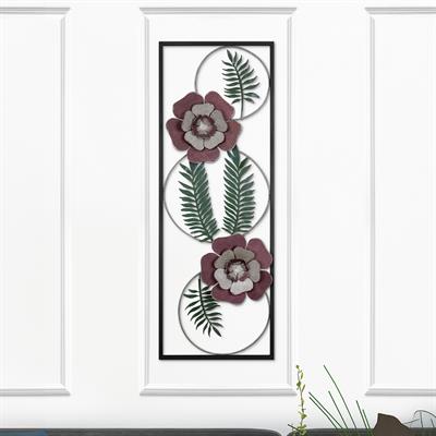 Menguen Metal Duvar Tablosu – Ev Ofis Duvar Panosu, Çiçekli Duvar Dekoru, Antre Duvar Süsü