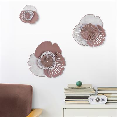 Name Metal Çiçekli Duvar Tablosu, Dekoratif Duvar Süsü, Cafe Otel Duvar Panosu