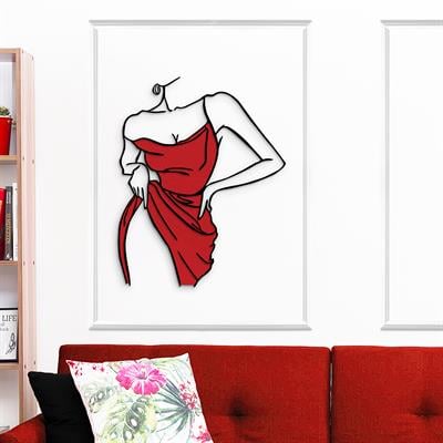 Natali Elegans Metal ve Ahşap Duvar Tablosu – Modern Duvar Dekorasyonu, Hediyelik Dekoratif Ürün, Minimalist Çizgilerle Modern Sanat Panosu, Zarif Duvar Dekorasyonu