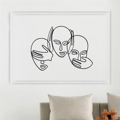 Novi, Nooi, Nose Metal Dekoratif Tablo, Modern ve Şık Yeni Nesil Yatak Odası Dekoru