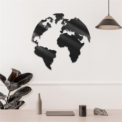 Orbis Küre Dünya Haritası Metal Duvar Dekoru – Modern Global Tasarım Lazer Kesim Ofis - Otel ve Lobi Tablosu