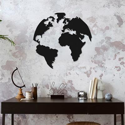 Orbis Küre Dünya Haritası Metal Duvar Dekoru – Modern Global Tasarım Lazer Kesim Ofis - Otel ve Lobi Tablosu