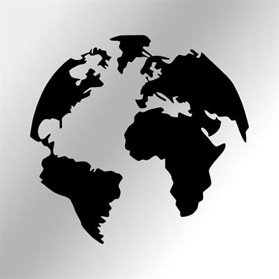 Orbis Küre Dünya Haritası Metal Duvar Dekoru – Modern Global Tasarım Lazer Kesim Ofis - Otel ve Lobi Tablosu