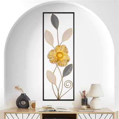 Orchid Çiçek Desenli Tablo,  El Yapımı Duvar Dekoru, Metal Duvar Süsleri