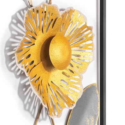 Orchid Çiçek Desenli Tablo,  El Yapımı Duvar Dekoru, Metal Duvar Süsleri