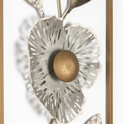 Orchid Çiçek Motifli Yaldızlı Metal Tablo, Yeni Nesil Duvar Süsü, Yeni Ev Hediyesi Duvar Dekoru