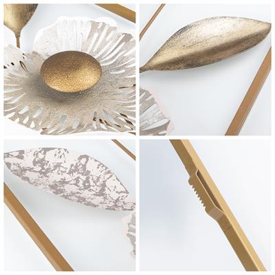 Orchid Çiçek Motifli Yaldızlı Metal Tablo, Yeni Nesil Duvar Süsü, Yeni Ev Hediyesi Duvar Dekoru