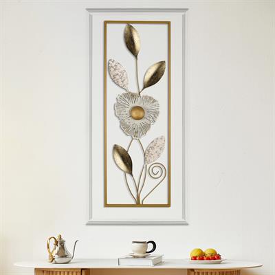 Orchid Çiçek Motifli Yaldızlı Metal Tablo, Yeni Nesil Duvar Süsü, Yeni Ev Hediyesi Duvar Dekoru