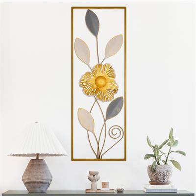 Orchid Metal Çiçekli Duvar Panosu – İlkbahar Esintili 3D Tasarım, Salon Koridor Mutfak İçin Zarif Duvar Dekoru