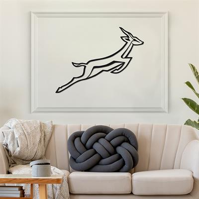 Roe Karaca Metal Duvar Dekoru, Doğa Temalı Minimal Hayvan Tablosu, Salon - Mutfak - Ofis Dekoru