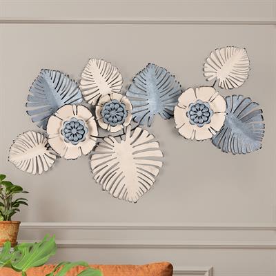 Tropical Modern Duvar Dekorasyonu, Çiçekli Ev Aksesuarı, Metal Duvar Süsü, Balkon Duvar Süsleri