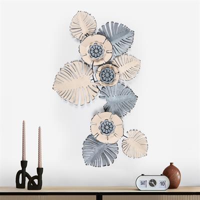 Tropical Modern Duvar Dekorasyonu, Çiçekli Ev Aksesuarı, Metal Duvar Süsü, Balkon Duvar Süsleri