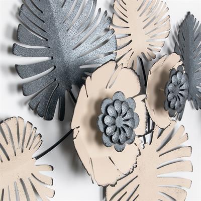 Tropical Modern Duvar Dekorasyonu, Çiçekli Ev Aksesuarı, Metal Duvar Süsü, Balkon Duvar Süsleri