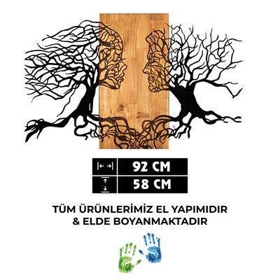 Tutku - Ahşap ve Metal Duvar Dekoru – Ev Ofis Otel Duvar Tablosu, El Yapımı Modern Aşk Temalı Duvar Sanatı