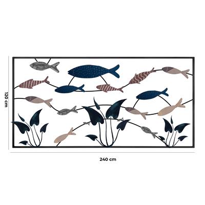 Tuzla Balıkçısı İçin Özel Olarak Tasarlanmış 240X120 cm Boyunda Metal Restoran Dekorasyonu