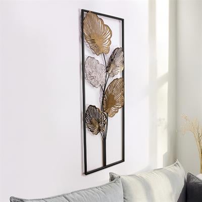 Umut Yaprak Desenli Metal Duvar Dekoru, Dekoratif Duvar Süsü, Cafe, Ev, Otel Tablosu