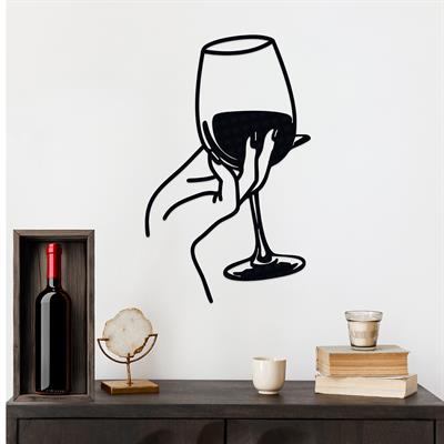 Wine Metal Duvar Aksesuarı | Modern Duvar Dekoru | Özgün Tasarım Tablo