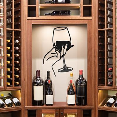 Wine Metal Duvar Aksesuarı | Modern Duvar Dekoru | Özgün Tasarım Tablo