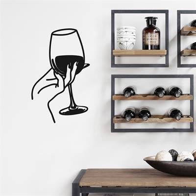 Wine Metal Duvar Aksesuarı | Modern Duvar Dekoru | Özgün Tasarım Tablo
