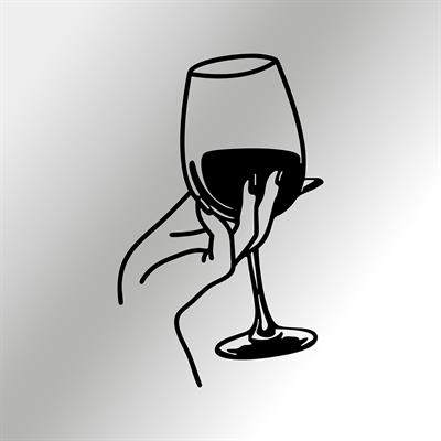 Wine Metal Duvar Aksesuarı | Modern Duvar Dekoru | Özgün Tasarım Tablo