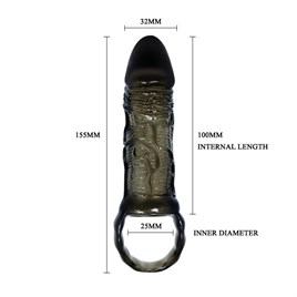 Men Extension Penis Kılıfı Zenci 16cm