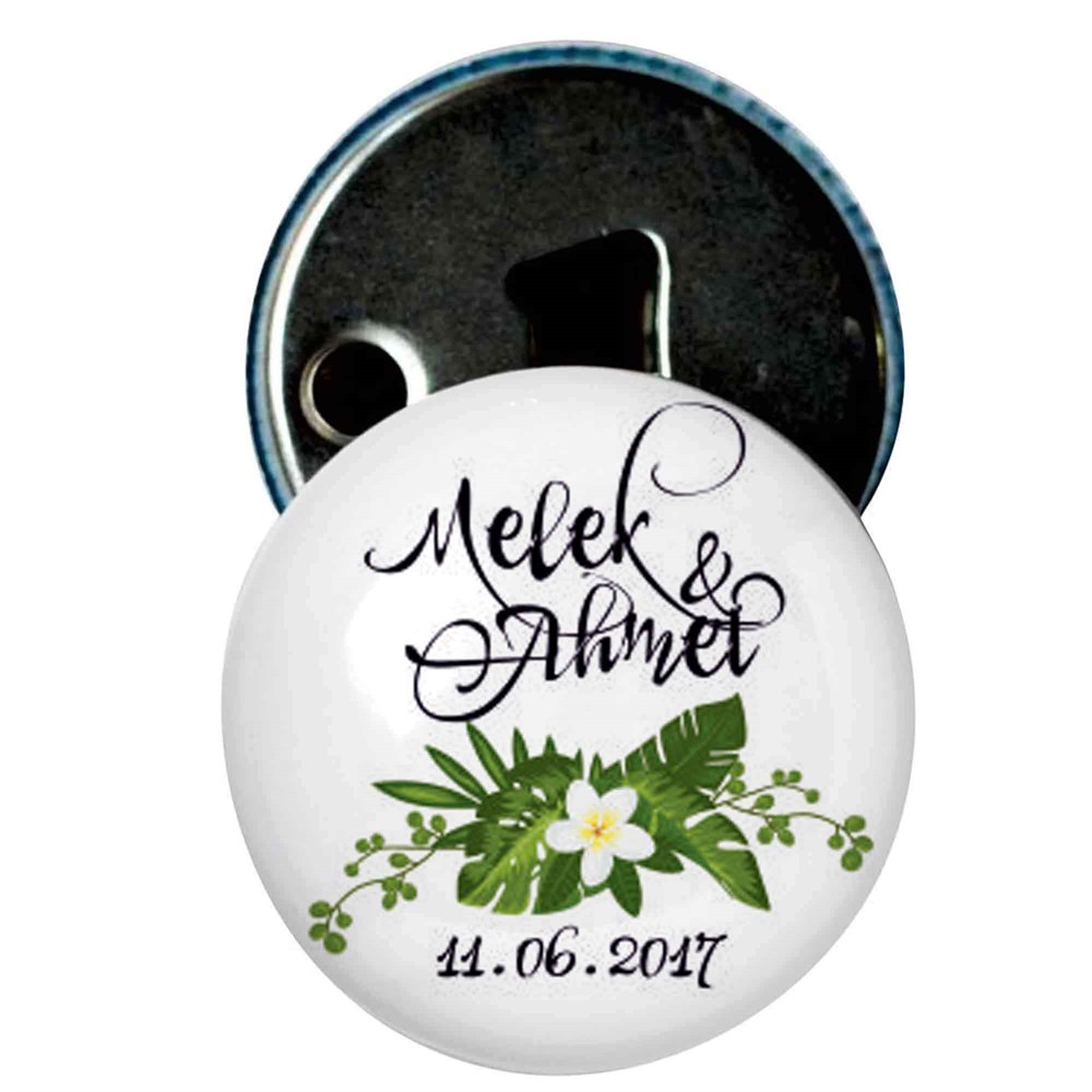 Nikah Şekeri Magnet Kapak Açacak Beyaz Papatya