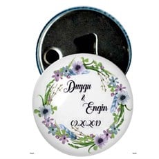 Nikah Şekeri Magnet Kapak Açacak Mor Menekşeler
