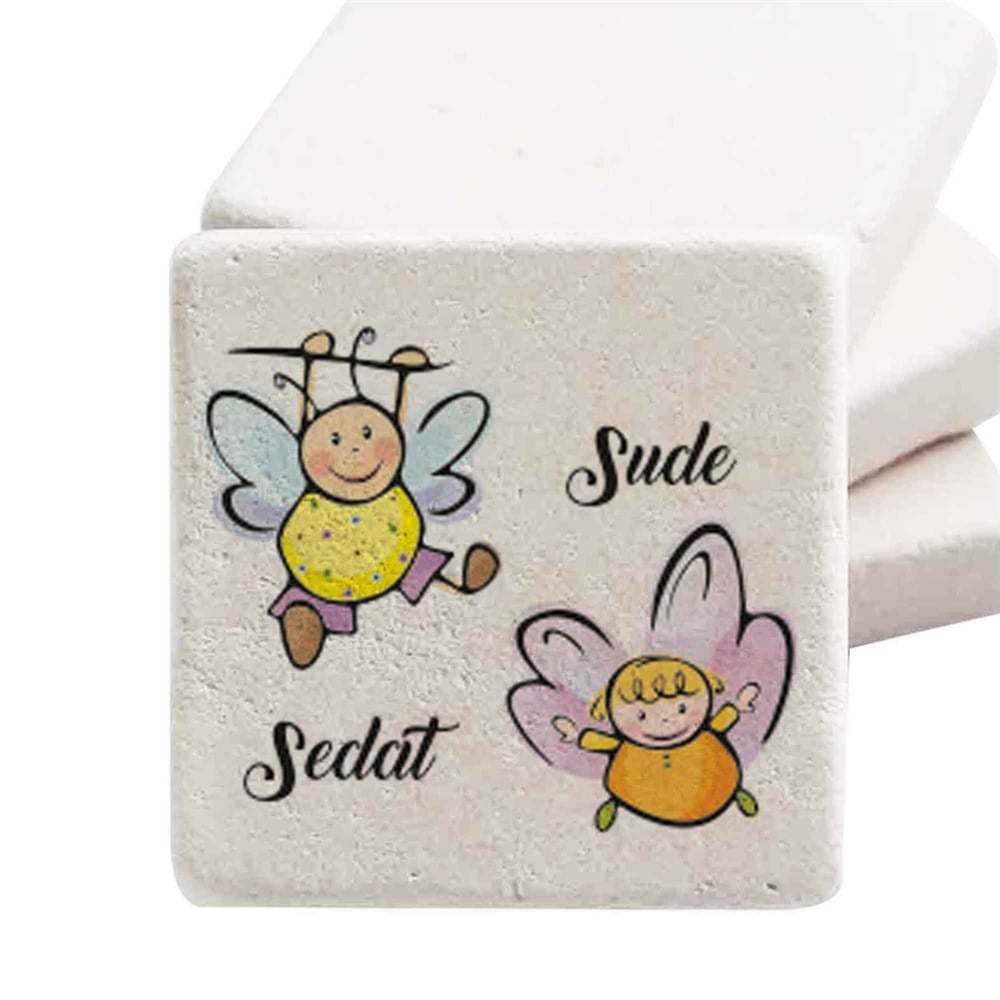 Baby Shower Doğal Taş Magnet Değneği İle İyilik Meleği