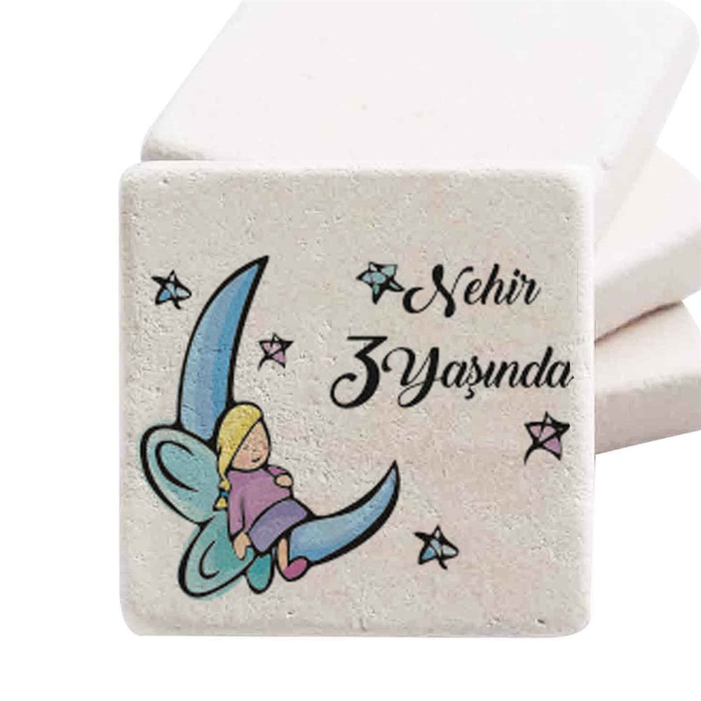 Baby Shower Doğal Taş Magnet İyilik Meleği