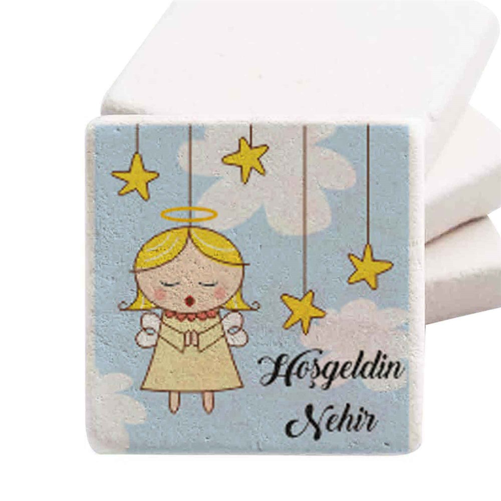 Baby Shower Doğal Taş Magnet Nazar Boncukları