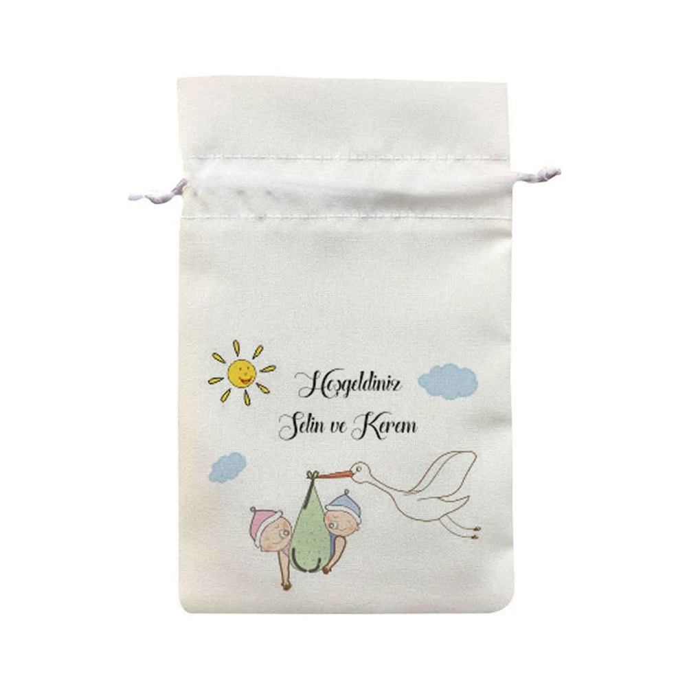 Baby Shower Kese Oyuncağı İle Oturan Bebek